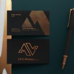 Business Card | Visiting card | Business Card Gold Foil Spot UV Velvet Laminated