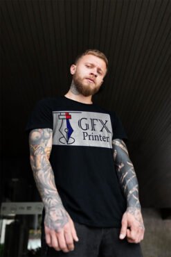 Custom Black T-shirt Printing in Dubai, UAE | GFX Printer